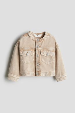 H&M - Girls Beige Boxy Denim Jacket