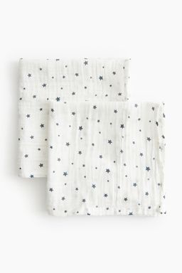 H&M - Girls|Boys 2-Pack Small Muslin Burp Cloths