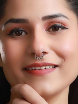 Priyaasi - Sheer By Oxidised Silver Vintage Septum Nose Ring