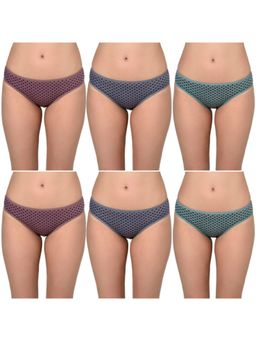 Bodycare - Women's Floral Hipster Panty (pack Of 6) - Multi-Color