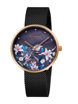 Strand by Obaku - Flower Power Mop Dial Quartz Watch For Women (S700LXVBMB-DF)