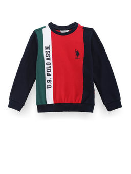 U.S. POLO ASSN. - Boys Multi-Color Vertical Stripe Sweatshirt
