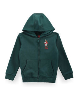 U.S. POLO ASSN. - Boys Green Solid Hooded Sweatshirt