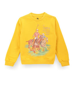 U.S. POLO ASSN. - Boys Yellow Brand Print Sweatshirt