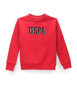U.S. POLO ASSN. - Boys Red Brand Embroidered Cotton Sweatshirt