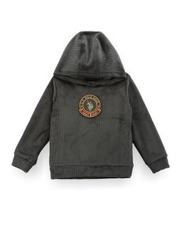 U.S. POLO ASSN. - Boys Green Hooded Applique Sweatshirt