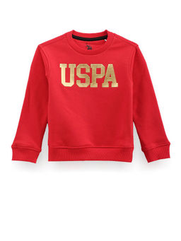 U.S. POLO ASSN. - Boys Red Brand Graphic Print Sweatshirt
