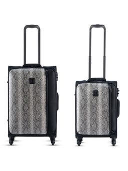 it luggage - Flattery Trolley Bag Black and Snake Print (Pack of 2)