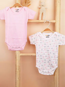 Moms Home - Unisex Multi-Color Printed Onesies (Pack of 2)