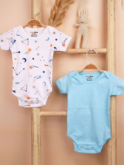 Moms Home - Unisex Multi-Color Printed Onesies (Pack of 2)