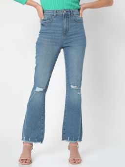 VERO MODA - Women Solid Blue Jeans