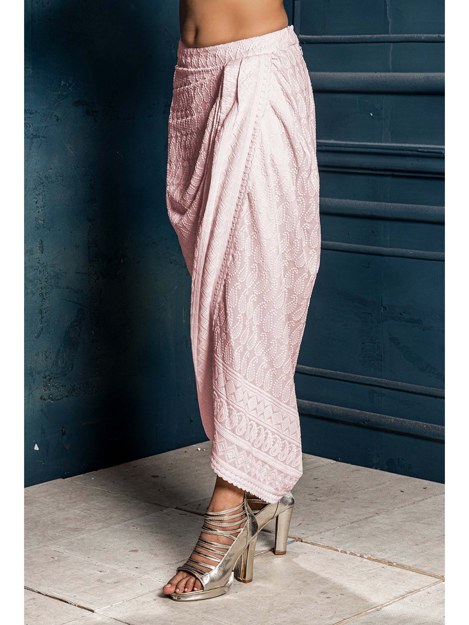 Mastani-Embroidered Dhoti-Baby Pink-picture-24