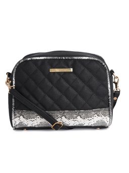 Lapis O Lupo - Black Patterned Sling and Cross bags