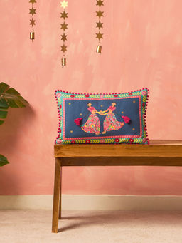 Chumbak - Jalsa Blue Cushion Cover