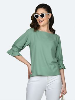 Zink London - Women Green Solid Top