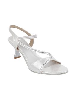 Metro - Women Embellished Silver Heels