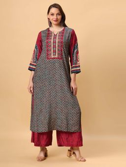 Fantasia - Women Multicolor Long Printed Kurta