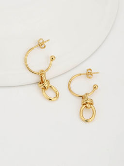 Carlton London - 18kt Gold Plated Contemporary Earring