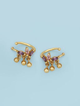 Carlton London - 18Kt Gold Plated CZ Studded Earring