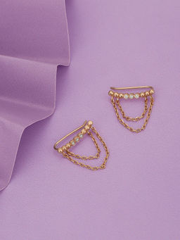 Carlton London - 18kt Rose Gold Plated CZ Ear Climber