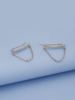 Carlton London - Rhodium Plated CZ Ear Climber