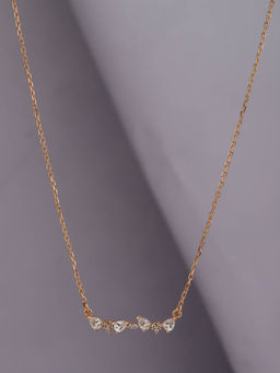 Carlton London - 18kt Rose Gold Plated Fancy Necklace
