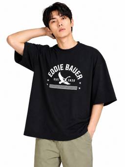 Eddie Bauer - Men'S 1920 Oversized Black Tshirt