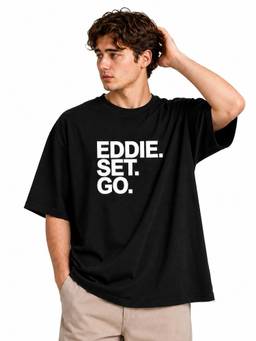 Eddie Bauer - Men'S Set Go Oversized Black Tshirt
