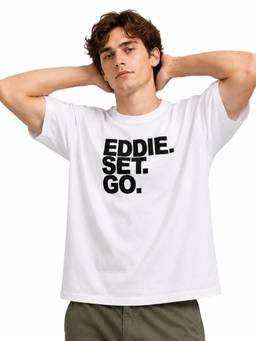 Eddie Bauer - Men'S Set Go Oversized White Tshirt