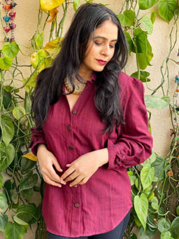 Sundarii - Swans - Handwoven Organic Cotton Shirt