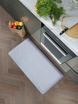 OBSESSIONS - Non-Slip PU Kitchen Mat-Runner Light Grey Stain & Water Resistant