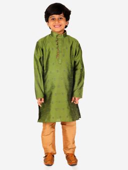 Pro Ethic Style Developer - Boy'S Silk Kurta and Pajama-Green