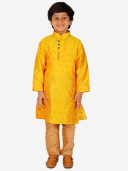 Pro Ethic Style Developer - Boy'S Silk Kurta and Pajama-Yellow