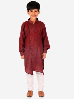 Pro Ethic Style Developer - Boy'S Cotton Kids Kurta and Pyjama -Maroon