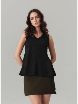 Twenty Dresses by Nykaa Fashion - Pleated Detail V-Neck A-Line Regular Top