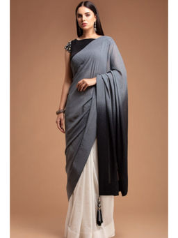 CHHAYA MEHROTRA - Multi-Color Georgette Textured Saree with Stitched Blouse