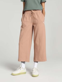 Puma - Her Straight Women Beige Trackpants