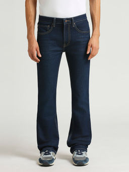 Pepe Jeans - Navy Blue Raw Mid Rise Bootcut Jeans