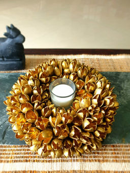 Forestkraft - Gold Bakul Candle Holder with Candle