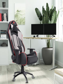 ASE Gaming - Grey Gold Series 180 Degree Recline Chair