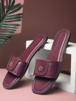 Bata - Women Maroon Flats for Everyday Wear