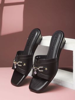 Bata - Women Black Wedges Heels