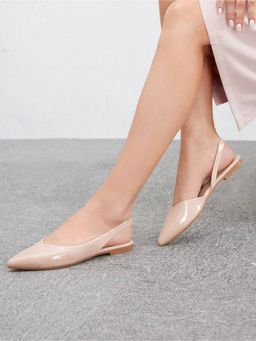 Perca - Beige Pointed-Toe Slingback Sandals for Women