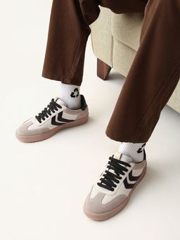 The Bear House - Men White Suede Lace-Up Sneakers