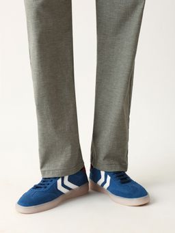 The Bear House - Men Blue Suede Lace-Up Sneakers