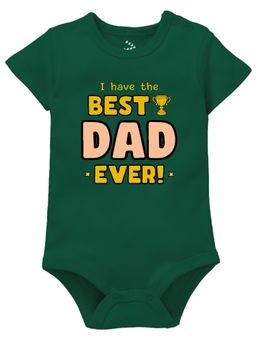 Zeezeezoo - Fathers Day Theme 100% Cotton Best Dad Ever Printed Onesie