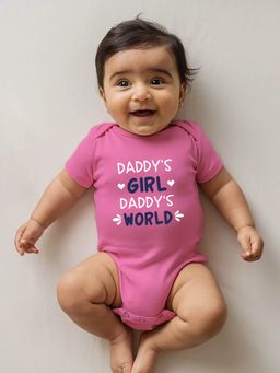 Zeezeezoo - Father Theme 100% Cotton Daddys Girl Daddys World Printed Onesie