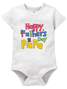 Zeezeezoo - Fathers Day 100% Cotton Happy Fathers Day Printed Onesie