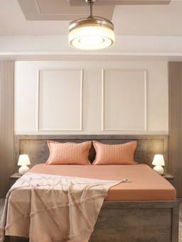 House of Owlet - Pale Apricot 300TC Cotton Set of 2 Quilted Pillow Covers