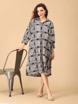 The Mom Store - Multi-Color Printed Comfortable Maternity Dress